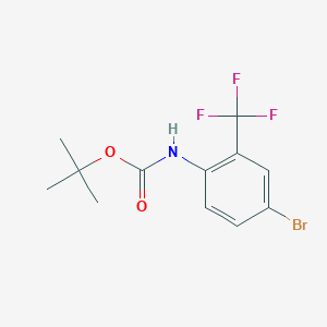 molecular formula C12H13BrF3NO2 B3027809 叔丁基 N-[4-溴-2-(三氟甲基)苯基]氨基甲酸酯 CAS No. 1393442-28-8