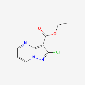 molecular formula C9H8ClN3O2 B3027812 乙酸-2-氯吡唑并[1,5-A]嘧啶-3-酯 CAS No. 1394003-65-6