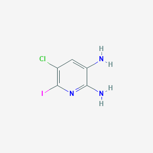 molecular formula C5H5ClIN3 B3027816 5-Chloro-6-iodopyridine-2,3-diamine CAS No. 1394373-23-9