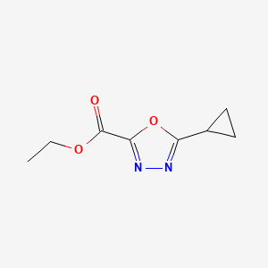 molecular formula C8H10N2O3 B3027826 环丙基-5-1,3,4-恶二唑-2-羧酸乙酯 CAS No. 1402232-50-1