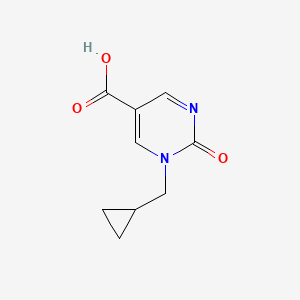 molecular formula C9H10N2O3 B3027830 1-(Cyclopropylmethyl)-2-oxo-1,2-dihydropyrimidine-5-carboxylic acid CAS No. 1402232-72-7