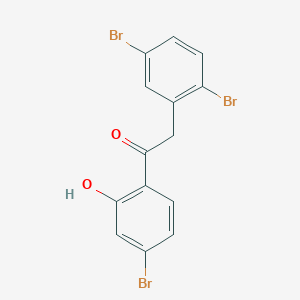 molecular formula C14H9Br3O2 B3027840 1-(4-Bromo-2-hydroxyphenyl)-2-(2,5-dibromophenyl)ethanone CAS No. 1403991-85-4