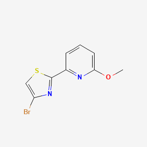 molecular formula C9H7BrN2OS B3027845 4-溴-2-(6-甲氧基吡啶-2-基)噻唑 CAS No. 1415559-65-7