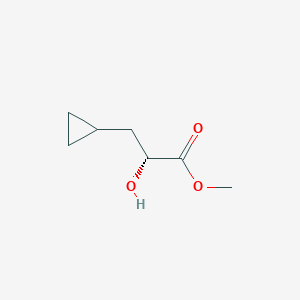 molecular formula C7H12O3 B3027857 (R)-Methyl 3-cyclopropyl-2-hydroxypropanoate CAS No. 1416444-91-1