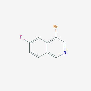 molecular formula C9H5BrFN B3027858 4-溴-6-氟异喹啉 CAS No. 1416500-78-1