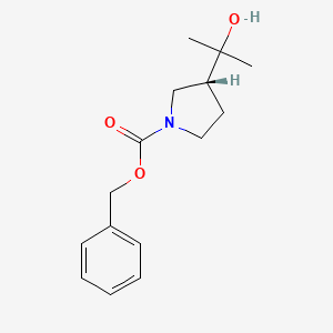 molecular formula C15H21NO3 B3027865 (R)-2-(N-Cbz-3-pyrrolidinyl)-2-propanol CAS No. 1417789-56-0