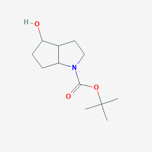 molecular formula C12H21NO3 B3027877 叔丁基-4-羟基-八氢环戊[b]吡咯-1-甲酸酯 CAS No. 1419101-37-3