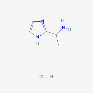 molecular formula C5H10ClN3 B3027885 1-(1H-Imidazol-2-yl)-ethylamine hydrochloride CAS No. 1422344-48-6