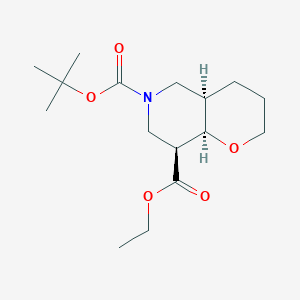 Racemic-(4aR,8S,8aR)-6-tert-butyl 8-ethyl hexahydro-2H-pyrano[3,2-c]pyridine-6,8(7H)-dicarboxylate