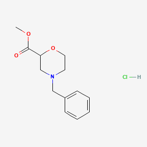 molecular formula C13H18ClNO3 B3027899 Methyl 4-Benzylmorpholine-2-carboxylate Hydrochloride CAS No. 1427475-15-7