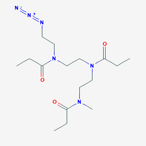 molecular formula C16H30N6O3 B3027909 ULTROXA(regR) 聚(2-乙基-2-恶唑啉)叠氮化物封端 (n=约 50) CAS No. 1431850-88-2