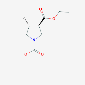 trans-1-Tert-butyl 3-ethyl 4-methylpyrrolidine-1,3-dicarboxylate