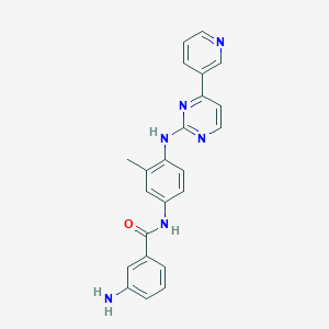 molecular formula C23H20N6O B3027919 3-Amino-N-(3-methyl-4-((4-(pyridin-3-yl)pyrimidin-2-yl)amino)phenyl)benzamide CAS No. 1437315-24-6