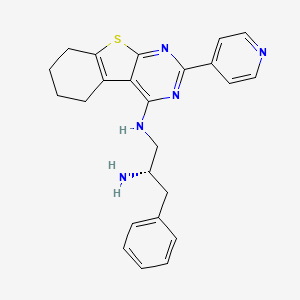 B3027924 (2s)-3-Phenyl-N~1~-[2-(Pyridin-4-Yl)-5,6,7,8-Tetrahydro[1]benzothieno[2,3-D]pyrimidin-4-Yl]propane-1,2-Diamine CAS No. 1438881-19-6