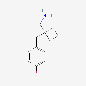 molecular formula C12H16FN B3027929 1-[(4-Fluorophenyl)methyl]cyclobutyl-methanamine CAS No. 1439896-37-3