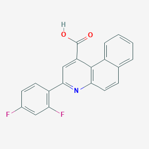 molecular formula C20H11F2NO2 B302793 3-(2,4-Difluorophenyl)benzo[f]quinoline-1-carboxylic acid 