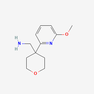 [4-(6-Methoxypyridin-2-yl)oxan-4-yl]methanamine