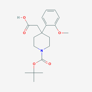 molecular formula C19H27NO5 B3027937 2-[1-(tert-Butoxycarbonyl)-4-(2-methoxyphenyl)piperidin-4-yl]acetic acid CAS No. 1439897-75-2