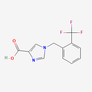 molecular formula C12H9F3N2O2 B3027948 1-[2-(Trifluoromethyl)benzyl]-1H-imidazole-4-carboxylic acid CAS No. 1439899-33-8