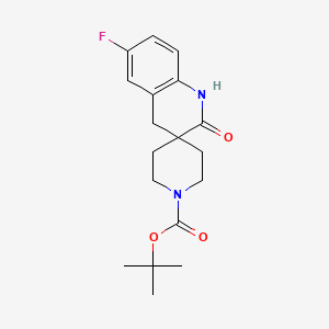 molecular formula C18H23FN2O3 B3027949 tert-Butyl 6'-fluoro-2'-oxo-2',4'-dihydro-1'H-spiro[piperidine-4,3'-quinoline]-1-carboxylate CAS No. 1439899-53-2