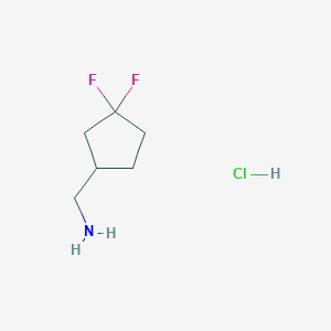 molecular formula C6H12ClF2N B3027951 (3,3-二氟环戊基)甲胺盐酸盐 CAS No. 1439900-13-6