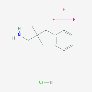 molecular formula C12H17ClF3N B3027952 2,2-Dimethyl-3-[2-(trifluoromethyl)phenyl]propan-1-amine hydrochloride CAS No. 1439900-34-1
