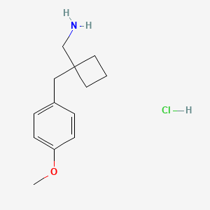 1-[(4-Methoxyphenyl)methyl]cyclobutyl-methanamine hydrochloride