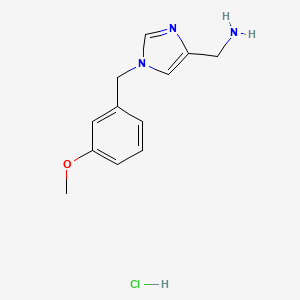 molecular formula C12H16ClN3O B3027962 [1-(3-Methoxybenzyl)-1H-imidazol-4-yl]methanamine hydrochloride CAS No. 1439902-60-9