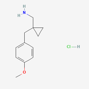 molecular formula C12H18ClNO B3027965 1-[(4-Methoxyphenyl)methyl]cyclopropyl-methanamine hydrochloride CAS No. 1439903-04-4