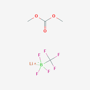 molecular formula C4H6BF6LiO3 B3027971 Lithium trifluoro(trifluoromethyl)borate-dimethyl carbonate complex CAS No. 1443685-69-5
