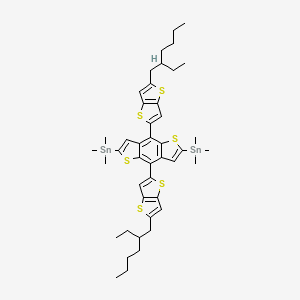 molecular formula C44H58S6Sn2 B3027973 (4,8-Bis(5-(2-ethylhexyl)thieno[3,2-b]thiophen-2-yl)benzo[1,2-b:4,5-b']dithiophene-2,6-diyl)bis(trimethylstannane) CAS No. 1444200-40-1