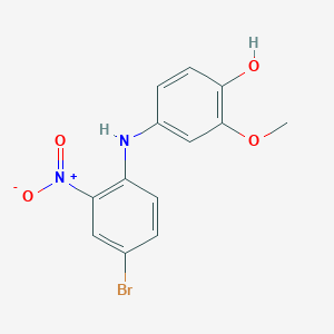 molecular formula C13H11BrN2O4 B3027988 4-((4-Bromo-2-nitrophenyl)amino)-2-methoxyphenol CAS No. 1447607-38-6