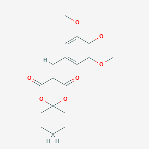 molecular formula C19H22O7 B302799 3-(3,4,5-Trimethoxybenzylidene)-1,5-dioxaspiro[5.5]undecane-2,4-dione 