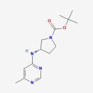 molecular formula C14H22N4O2 B3027991 tert-Butyl (3S)-3-[(6-methylpyrimidin-4-yl)amino]pyrrolidine-1-carboxylate CAS No. 1448850-54-1
