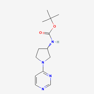 molecular formula C13H20N4O2 B3027994 tert-Butyl N-[(3S)-1-(pyrimidin-4-yl)pyrrolidin-3-yl]carbamate CAS No. 1448850-66-5