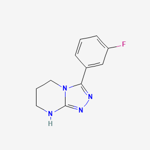 molecular formula C11H11FN4 B3027995 3-(3-Fluorophenyl)-5H,6H,7H,8H-[1,2,4]triazolo[4,3-a]pyrimidine CAS No. 1448854-61-2