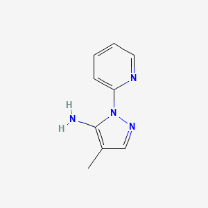 molecular formula C9H10N4 B3027996 4-Methyl-1-(pyridin-2-yl)-1H-pyrazol-5-amine CAS No. 1448854-64-5