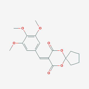 molecular formula C18H20O7 B302800 8-(3,4,5-Trimethoxybenzylidene)-6,10-dioxaspiro[4.5]decane-7,9-dione 