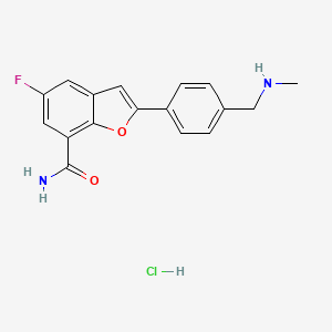 molecular formula C17H16ClFN2O2 B3028005 Mefuparib hydrochloride CAS No. 1449746-00-2