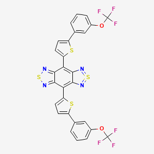 molecular formula C28H12F6N4O2S4 B3028016 4,8-双[5-[3-(三氟甲氧基)苯基]-2-噻吩基]-6,6-双脱氢-2H-2-噻-6-噻(IV)-1,3,5,7-四氮杂-s-茚满 CAS No. 1458041-70-7