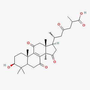 molecular formula C30H42O7 B3028036 (6R)-6-[(3S,10S,13R,14R,17R)-3-羟基-4,4,10,13,14-五甲基-7,11,15-三氧代-1,2,3,5,6,12,16,17-八氢环戊[a]菲并芘-17-基]-2-甲基-4-氧代庚酸 CAS No. 149507-55-1