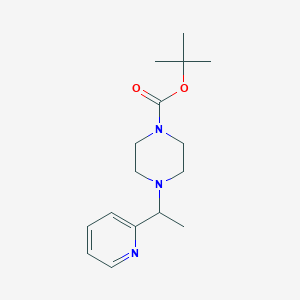 molecular formula C16H25N3O2 B3028037 tert-Butyl 4-(1-(pyridin-2-yl)ethyl)piperazine-1-carboxylate CAS No. 149691-41-8