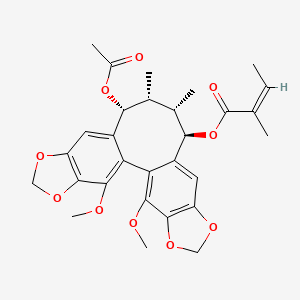 molecular formula C29H32O10 B3028040 O-Acetylschisantherin L CAS No. 149998-51-6