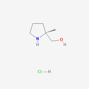 molecular formula C6H14ClNO B3028050 (S)-(2-Methylpyrrolidin-2-yl)methanol hydrochloride CAS No. 1523541-78-7