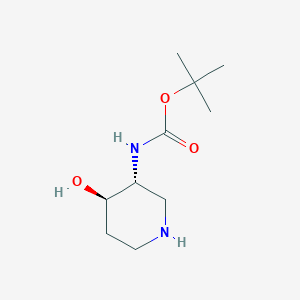 molecular formula C10H20N2O3 B3028051 tert-butyl N-[(3R,4R)-4-hydroxypiperidin-3-yl]carbamate CAS No. 1523541-91-4