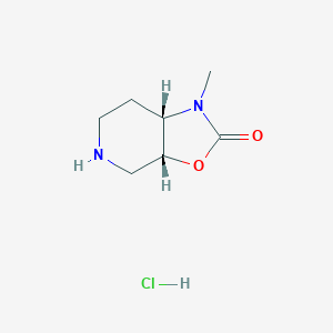 molecular formula C7H13ClN2O2 B3028052 (3aR,7aS)-1-Methylhexahydrooxazolo[5,4-c]pyridin-2(1H)-one hydrochloride CAS No. 1523541-92-5