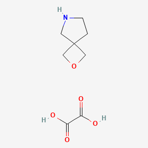 molecular formula C8H13NO5 B3028053 2-氧杂-6-氮杂螺[3.4]辛烷半草酸酯 CAS No. 1523570-96-8