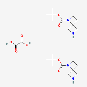 molecular formula C12H20N2O6 B3028054 tert-butyl 1,6-diazaspiro[3.3]heptane-1-carboxylate hemioxalate CAS No. 1523571-10-9