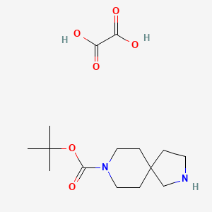 molecular formula C15H26N2O6 B3028056 叔丁基 2,8-二氮杂螺[4.5]癸烷-8-羧酸半草酸酯 CAS No. 1523571-85-8