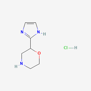 molecular formula C7H12ClN3O B3028057 2-(1H-Imidazol-2-yl)morpholine hydrochloride CAS No. 1523571-89-2